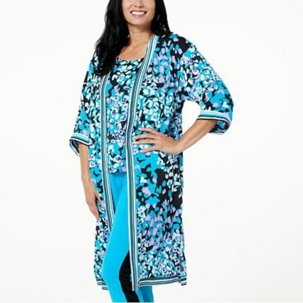 C Wonder by Christian Siriano Printed Kimono Topper NWT - Large